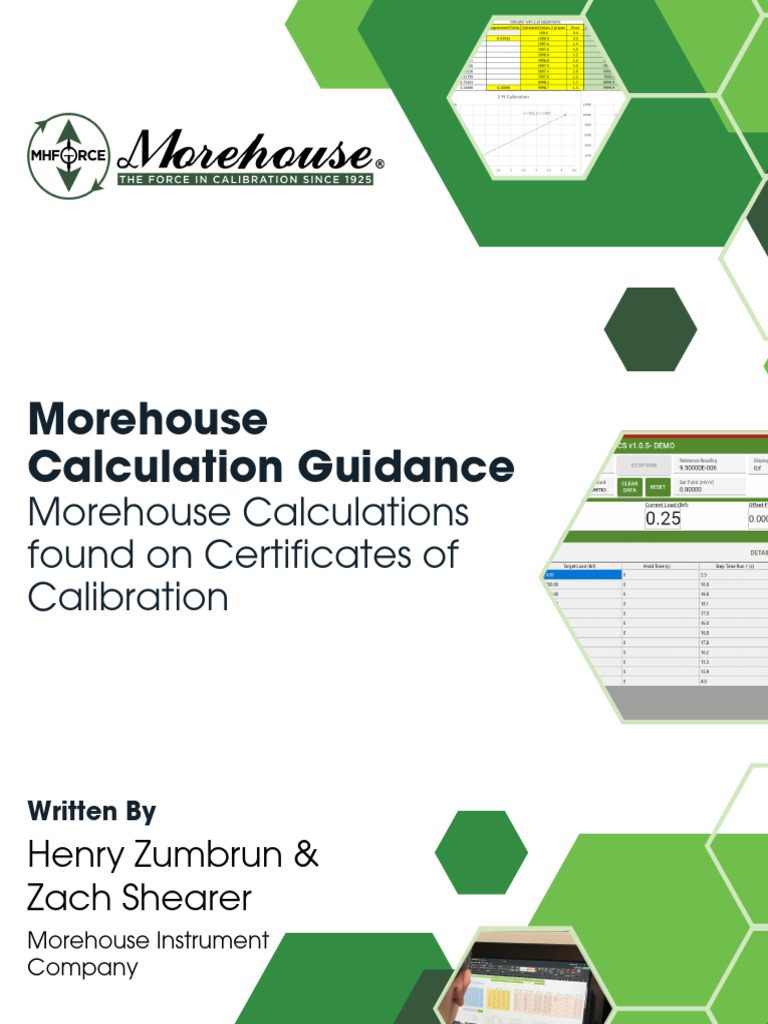 Morehouse Load Cell Calculation Guide | PDF | Calibration | Nonlinear ...