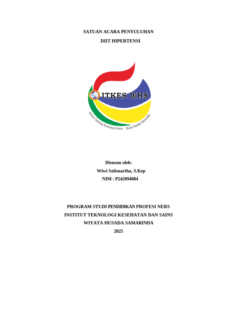 Penyuluhan Diit Hipertensi untuk Lansia | PDF