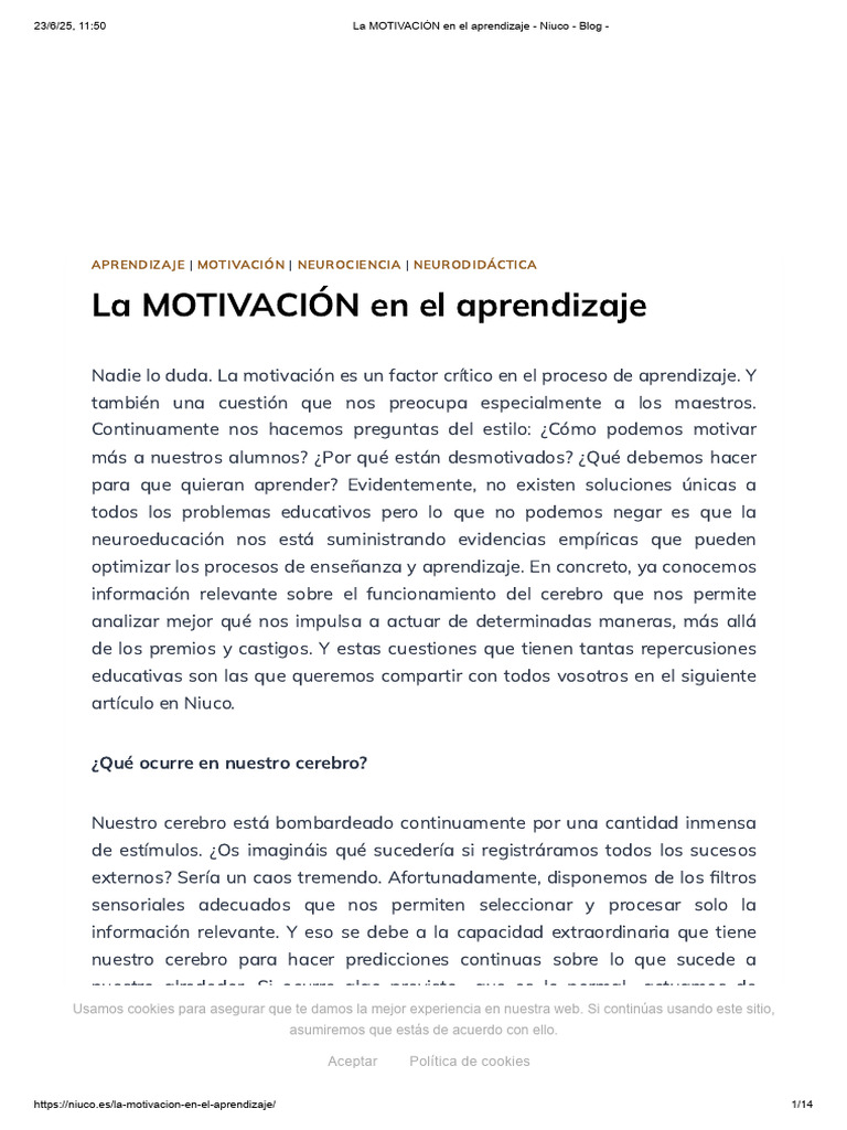 Opiniones sobre la motivación educativa | PDF | Aprendizaje | Motivacional