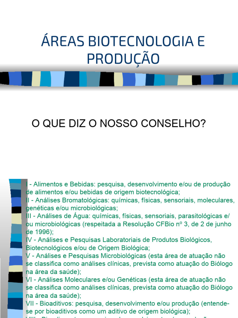 Áreas de Atuação em Biotecnologia | PDF | Biotecnologia | Transgênicos