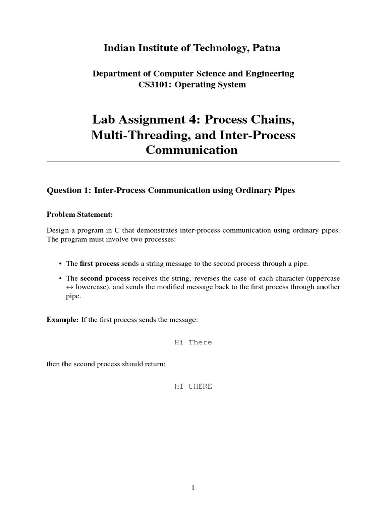 C Lab: IPC, Fork, and Multi-Threading | PDF | Thread (Computing ...