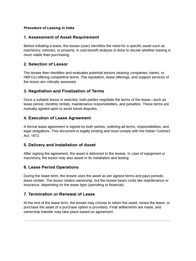 Leasing | PDF | Lease | Economies
