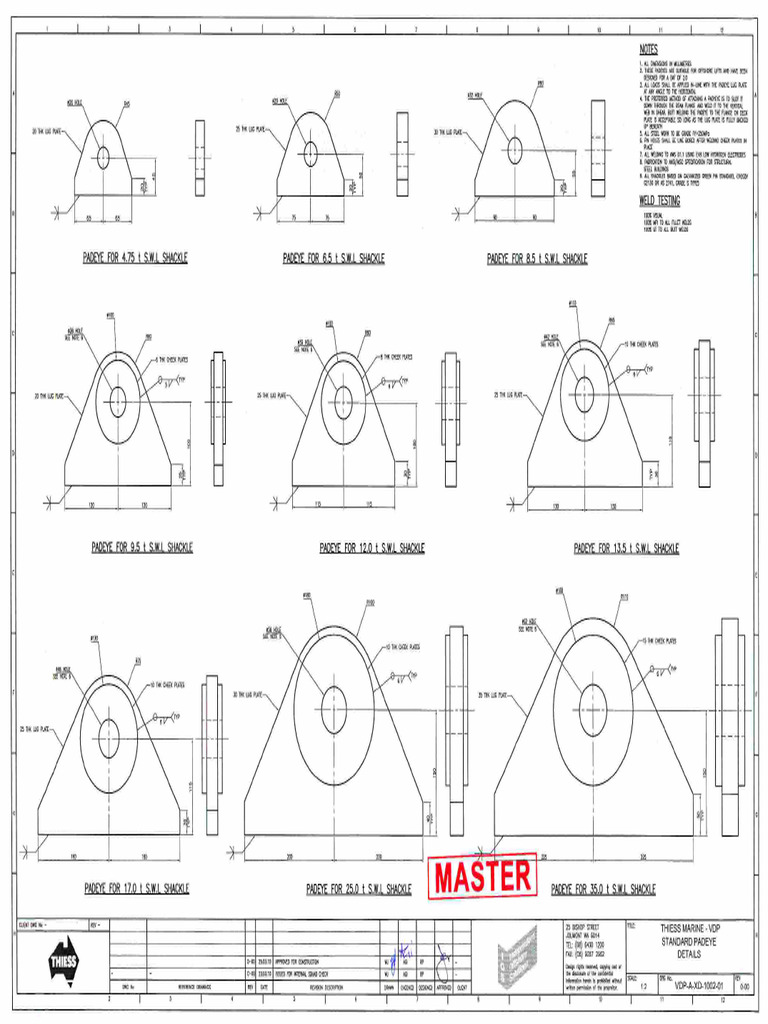 Standard Padeye Details | PDF