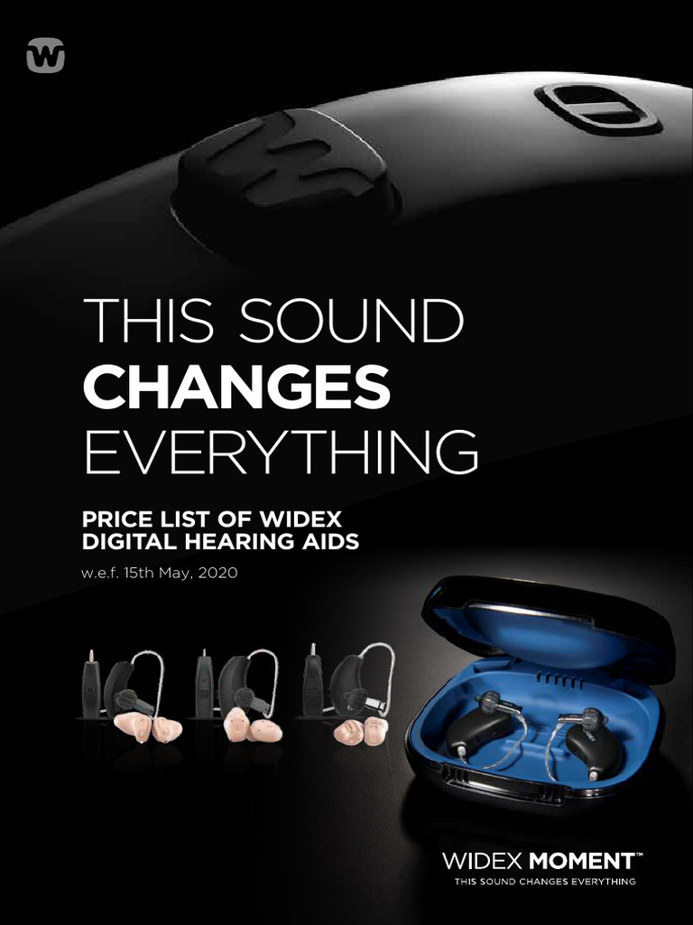 Widex Hearing Aids Price List 2020 | PDF | Hearing Aid | Sound