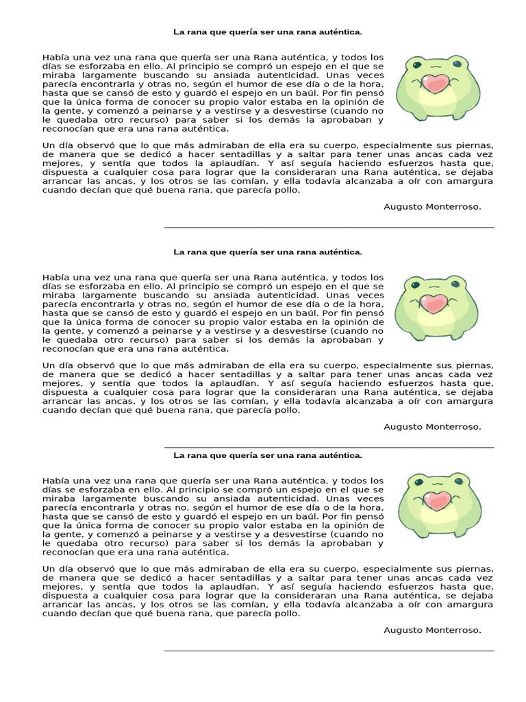 La búsqueda de autenticidad de una rana | PDF