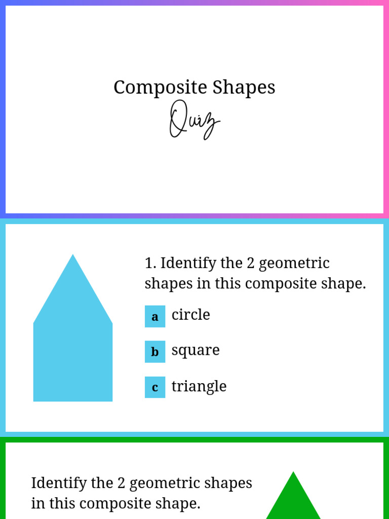 Composite Shapes Quiz Presentation in Colourful Simple Style - 20240327 ...