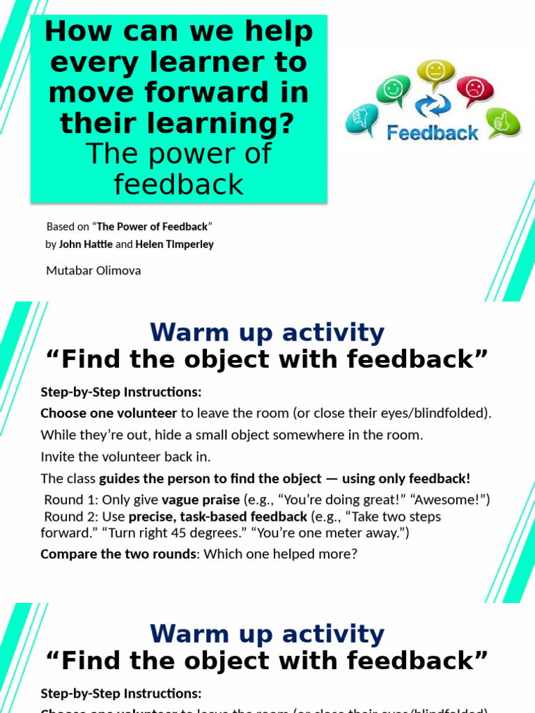 The Power of Feedback | PDF | Learning | Cognitive Psychology
