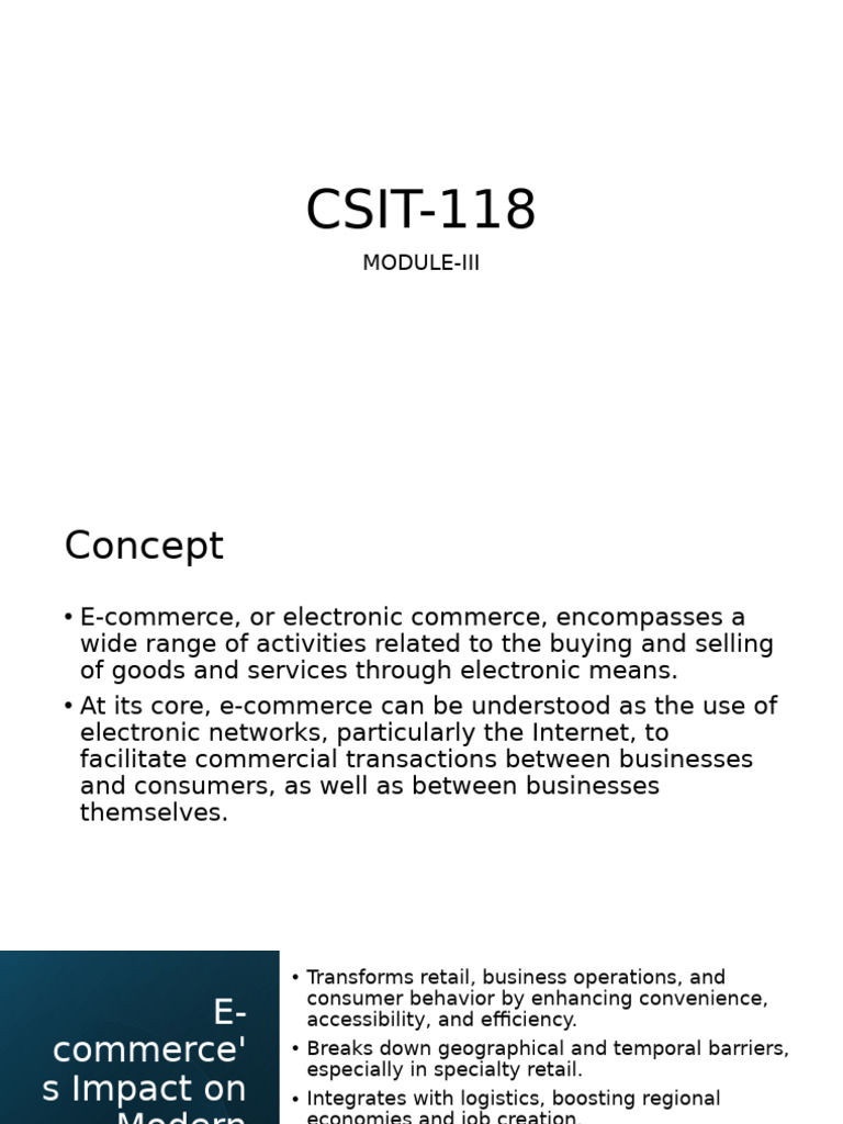 E-Commerce Overview and Business Models | PDF | E Commerce ...