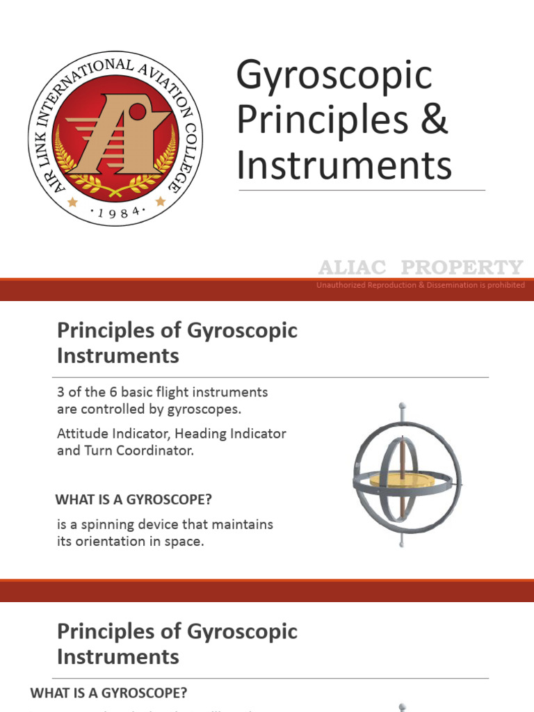 Gyroscopic Instruments Overview | PDF | Gyroscope | Rotation