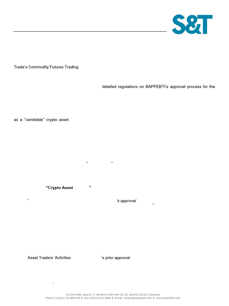 Izin Kripto Bappebti - Law | PDF | Cryptocurrency | Futures Contract