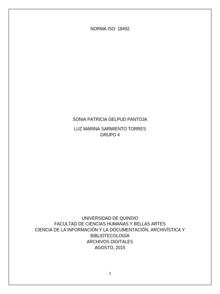 Norma Iso 18492 1109 | PDF | Metadatos | La seguridad informática