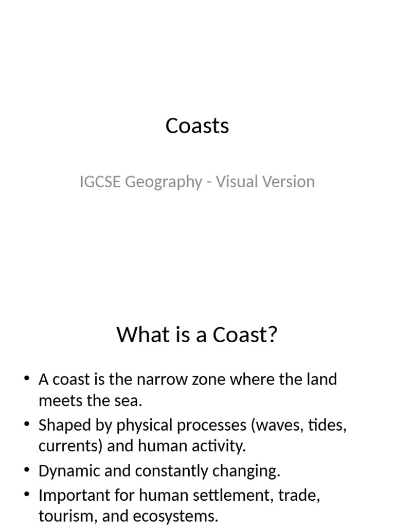 IGCSE Geography Coasts Visual | PDF | Coast | Erosion
