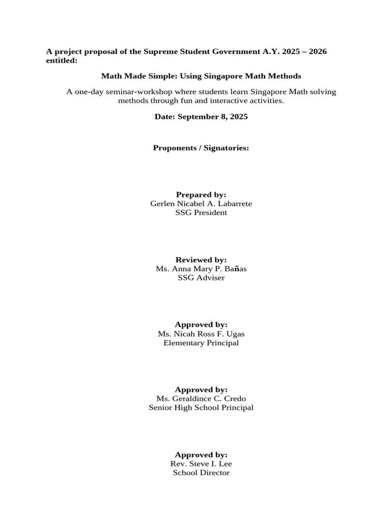 Singapore Math Seminar Workshop 2025 | PDF | Mathematics | Education Theory
