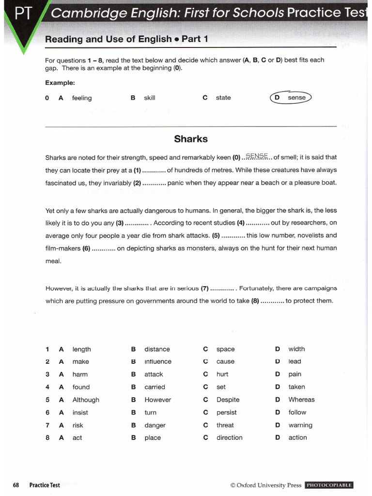 First B 2 Practice Test Venture | PDF