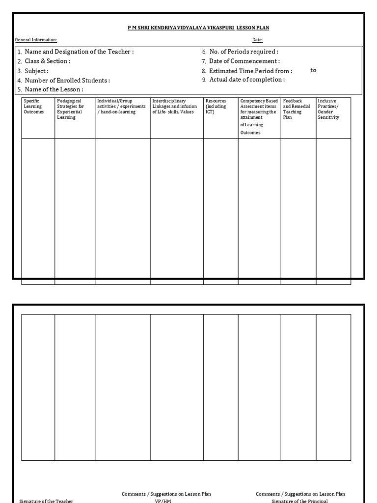 Lesson Plan Format | PDF