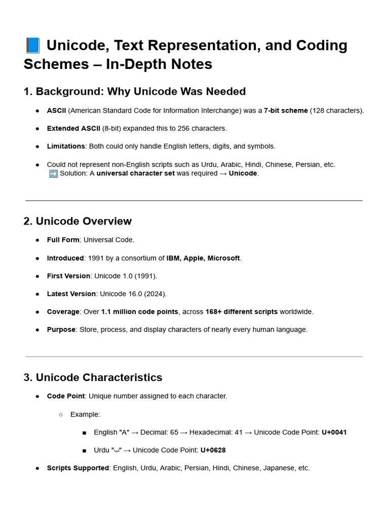 Understanding Unicode Coding Schemes | PDF | Character Encoding | Ascii