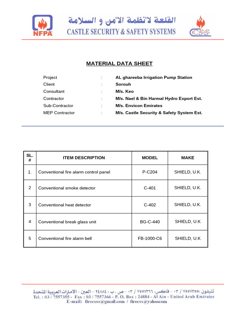 ENVICON Material Data Sheet 210911 | PDF