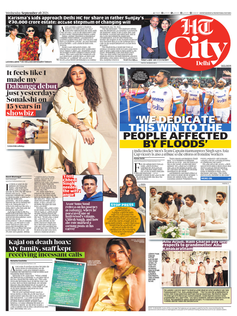 HT City Delhi - 10-09-2025 | PDF