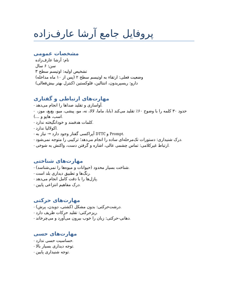 Arsha Profile | PDF