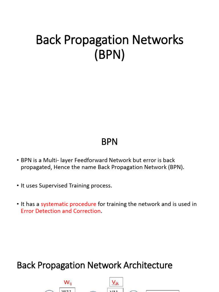 Understanding Back Propagation Networks | PDF | Statistical ...
