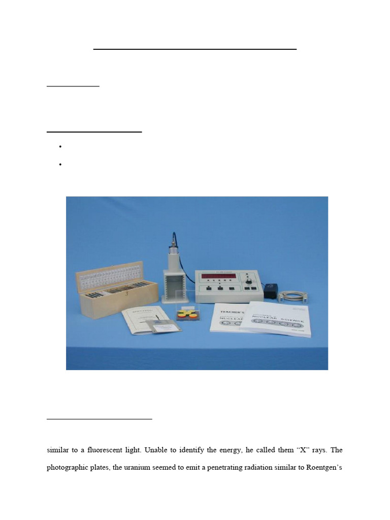 Geiger-Muller Counter Characteristic Curve | PDF | Radioactive Decay ...
