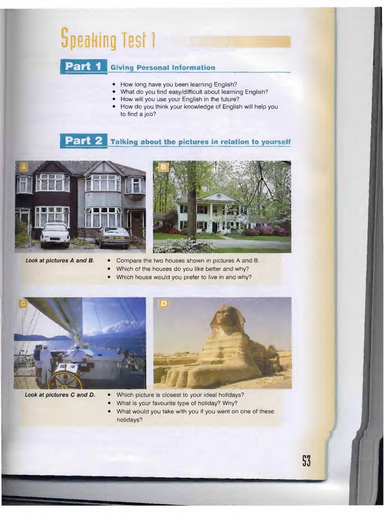 Speaking Test 1 | PDF