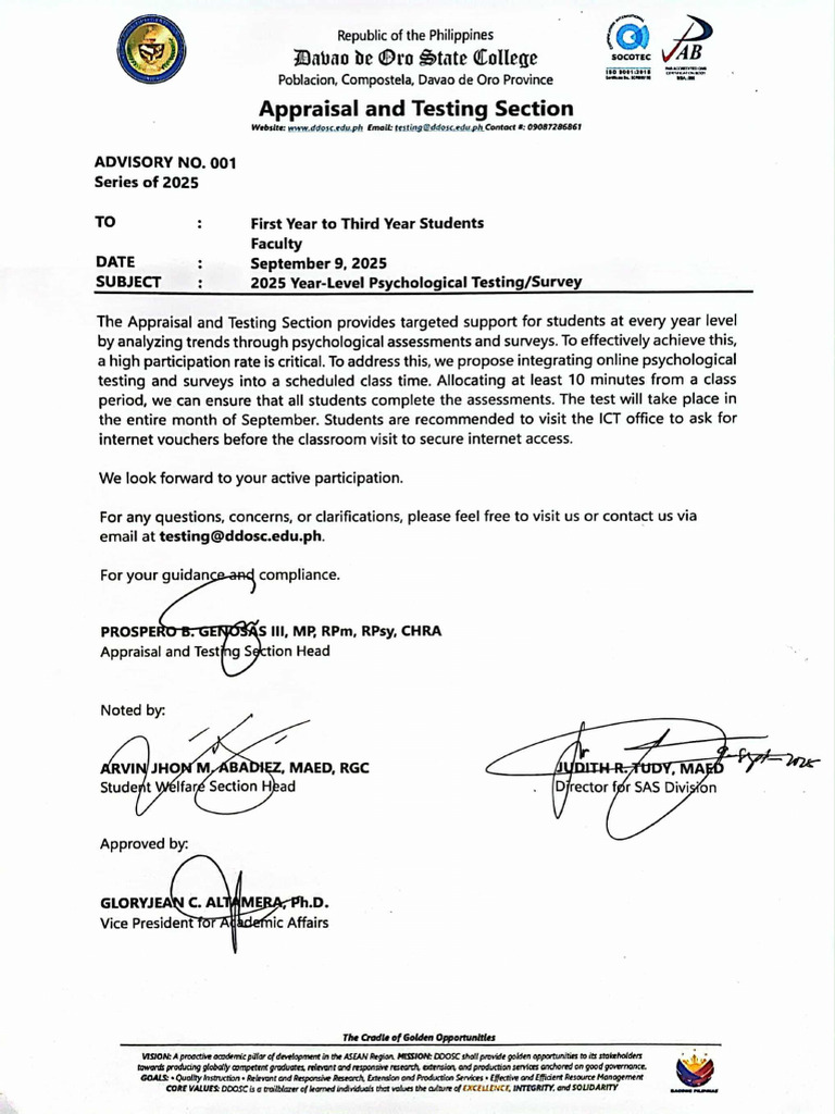 ATS Advisory No.1 S.2025 | PDF