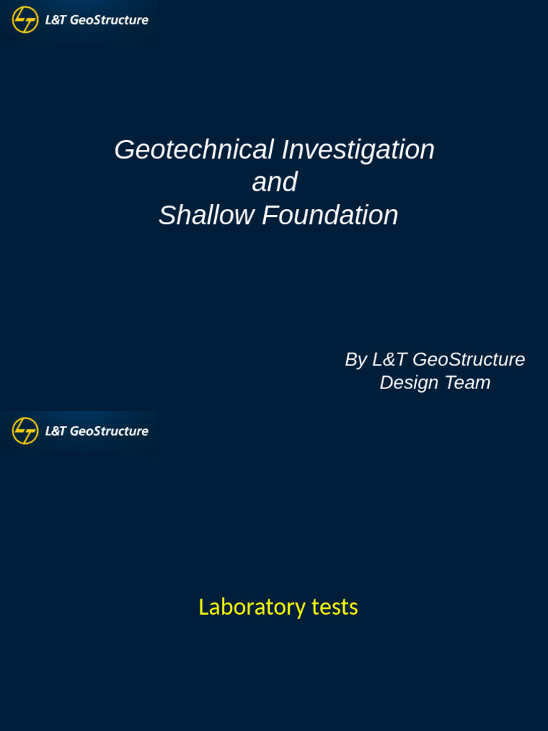 Geotechnical Lab Tests for Soil Analysis | PDF | Soil | Applied And ...