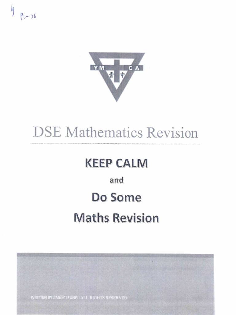 S6 Math Dse Notes | PDF