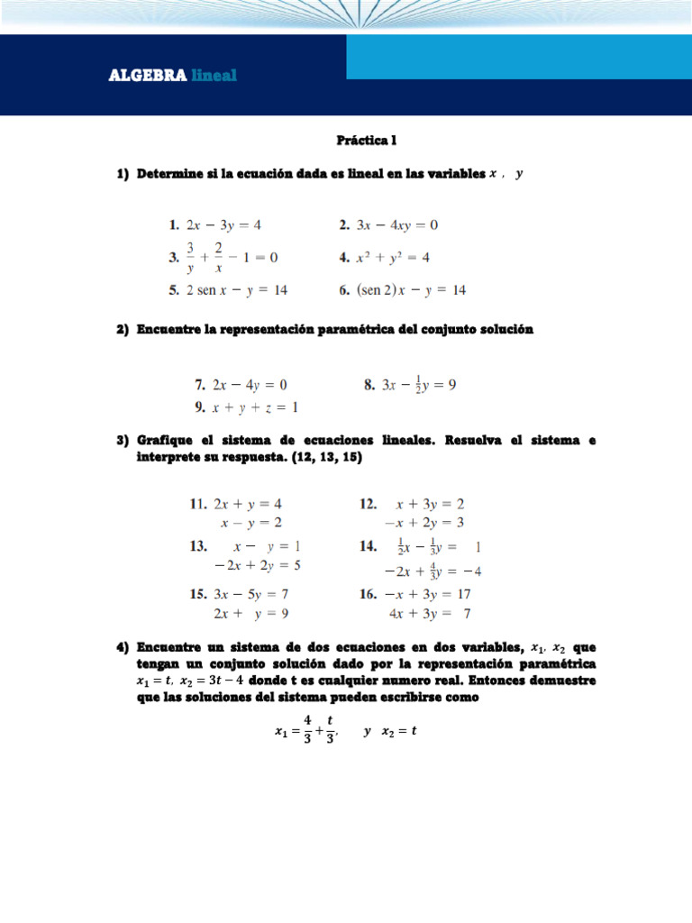 Practica L. Algebra Lineal | PDF