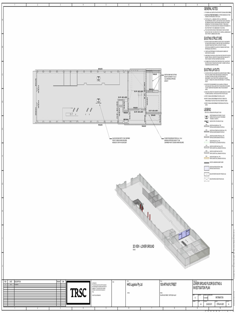 Lower Ground Floor Structural Plan | PDF | Wall | Building