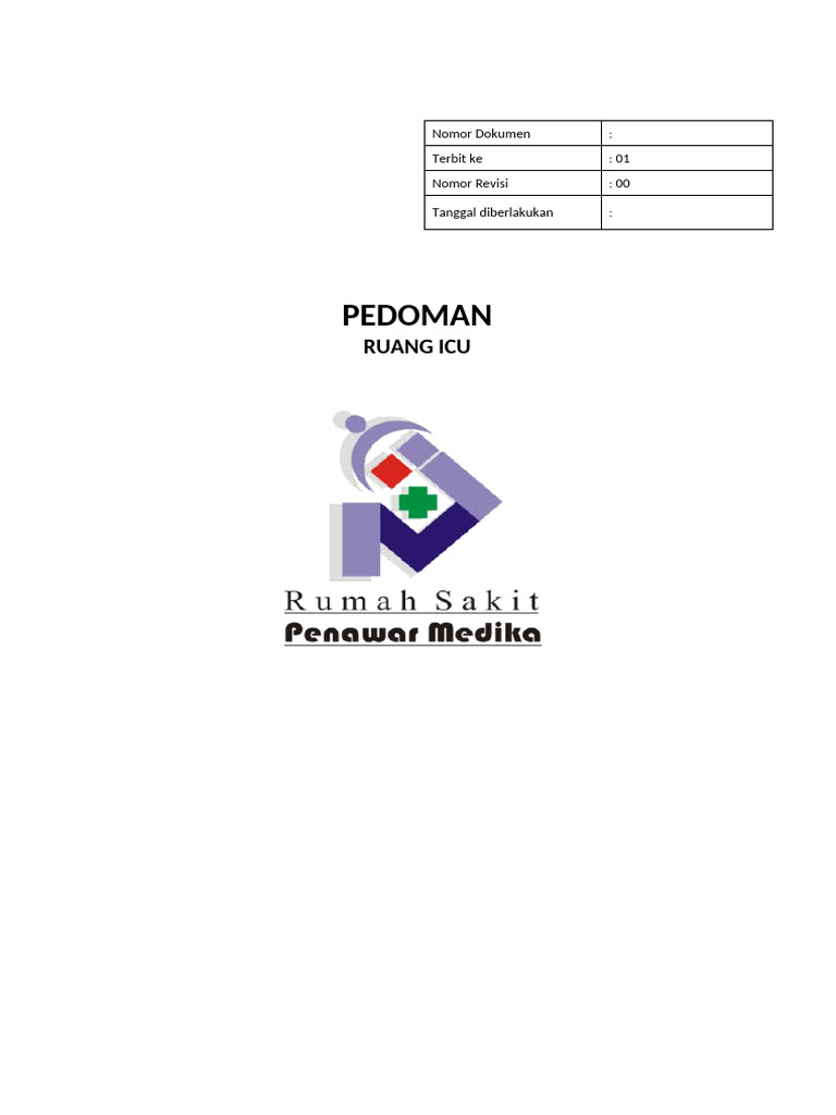 Pedoman Standar Pelayanan ICU RSPM | PDF
