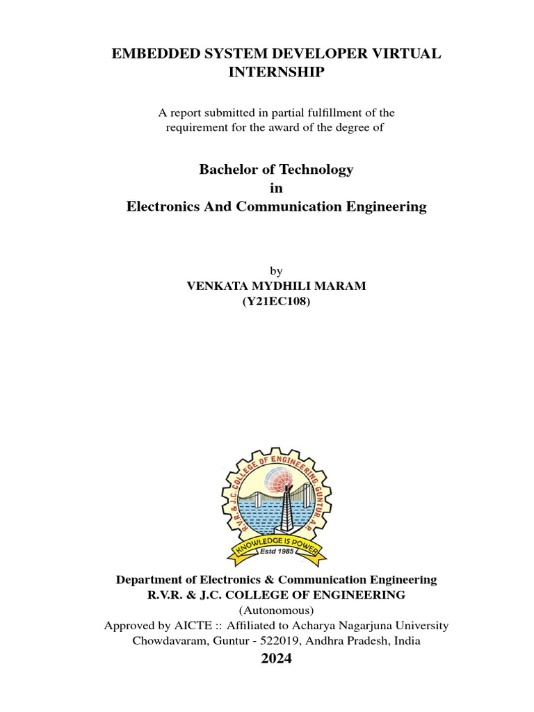 Virtual Internship in Embedded Systems | PDF | Pointer (Computer ...