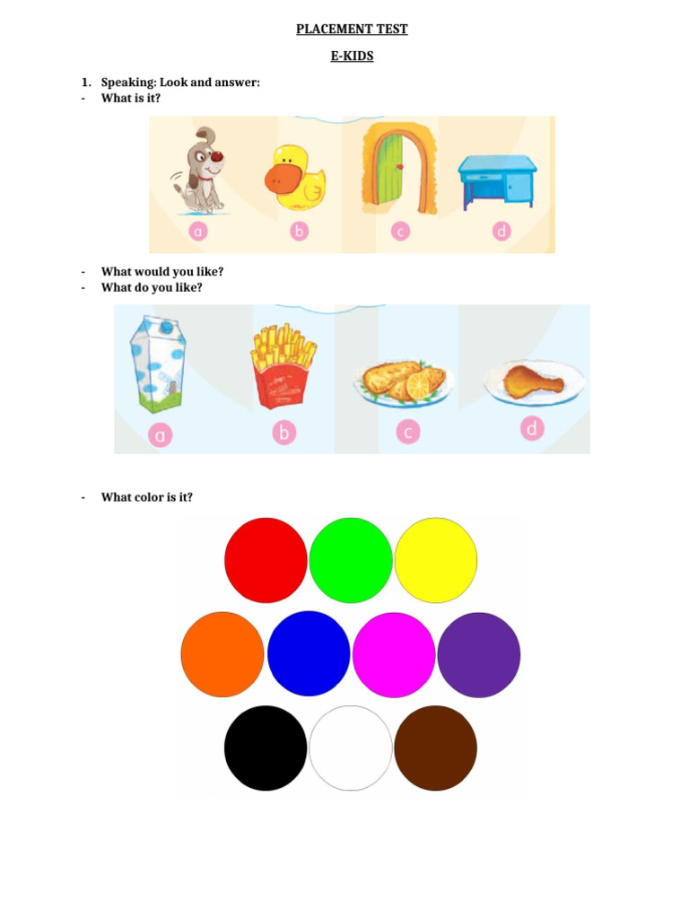 Placement Test | PDF