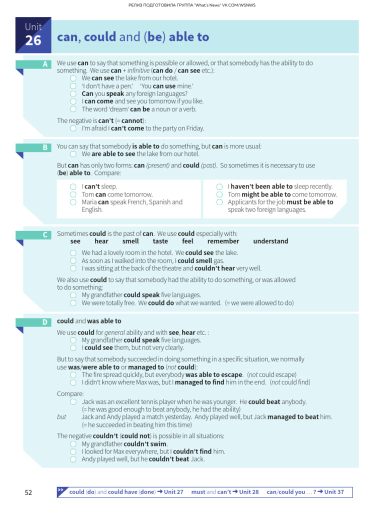 Understanding Can and Could Usage | PDF | English Grammar | Linguistics