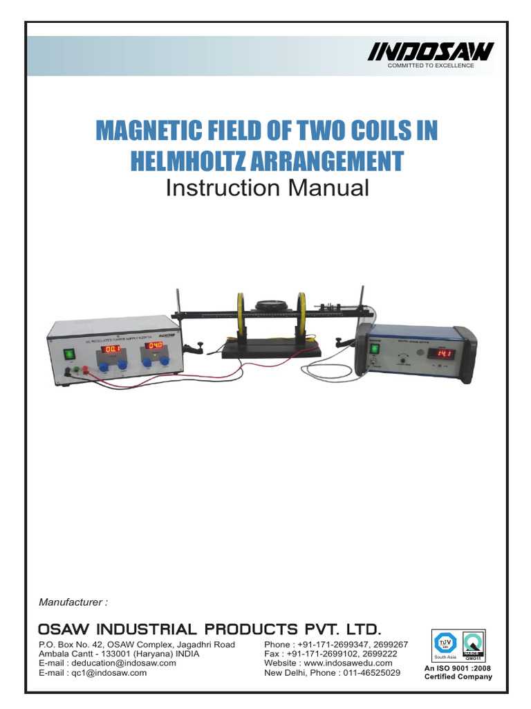 Helmholtz Coil Magnetic Field Study | PDF | Coordinate System ...
