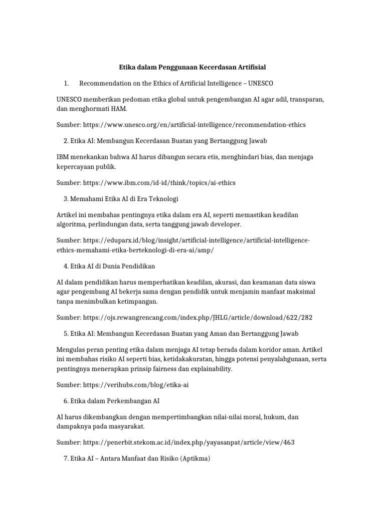 Etika Kecerdasan Buatan yang Aman | PDF