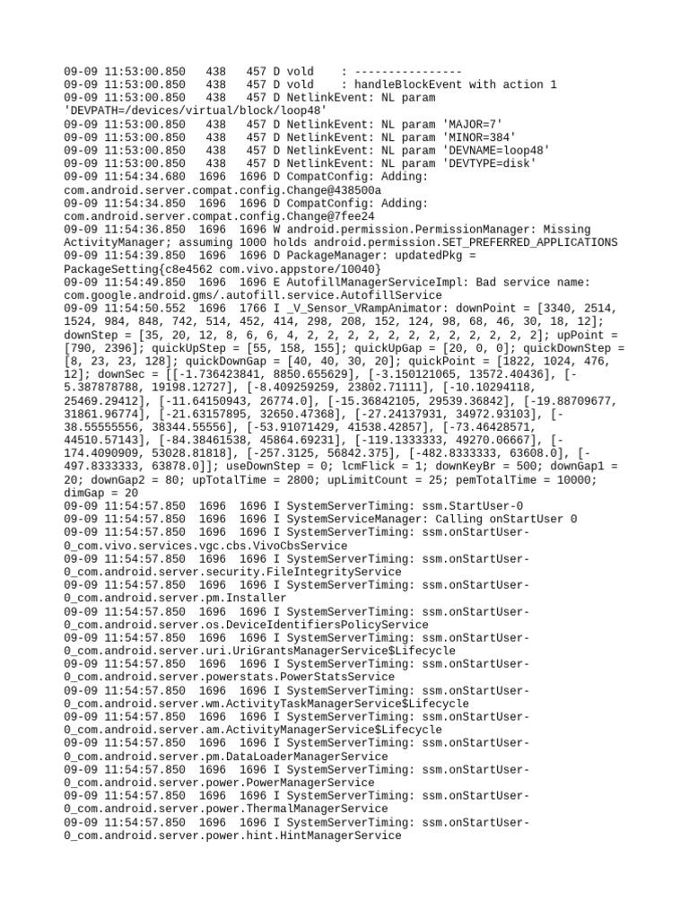 Android System Log Events Analysis | PDF | Software Development | Computing