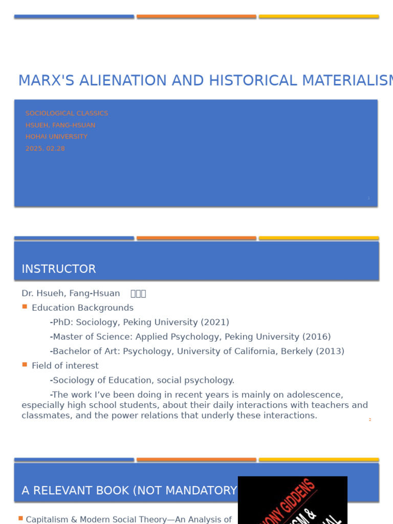 Marx's Alienation and Historical Materialism | PDF | Karl Marx | Marx's ...