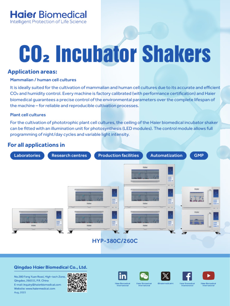 Haier CO₂ Incubator Shakers Overview | PDF | Humidity | Usability