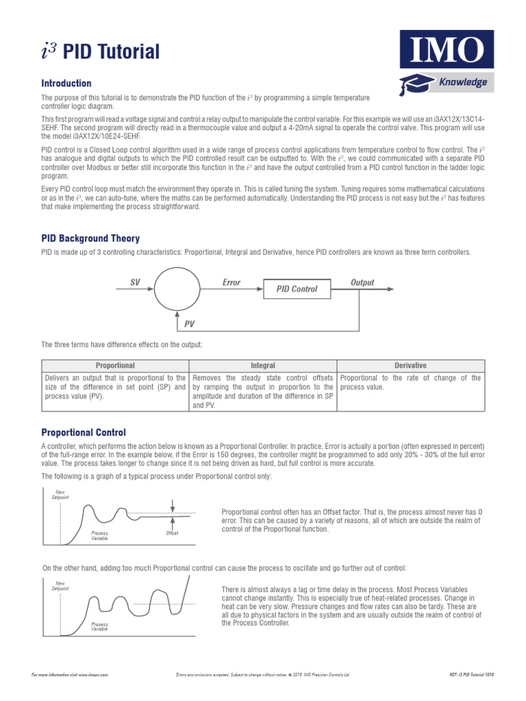 I 3 Pid Tutorial | PDF | Control Theory | Applied Mathematics