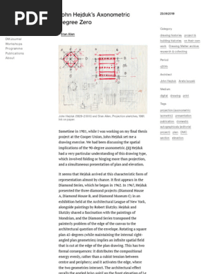 Hejduk's 90-Degree Axonometric Insights | PDF | Drawing | Cubism