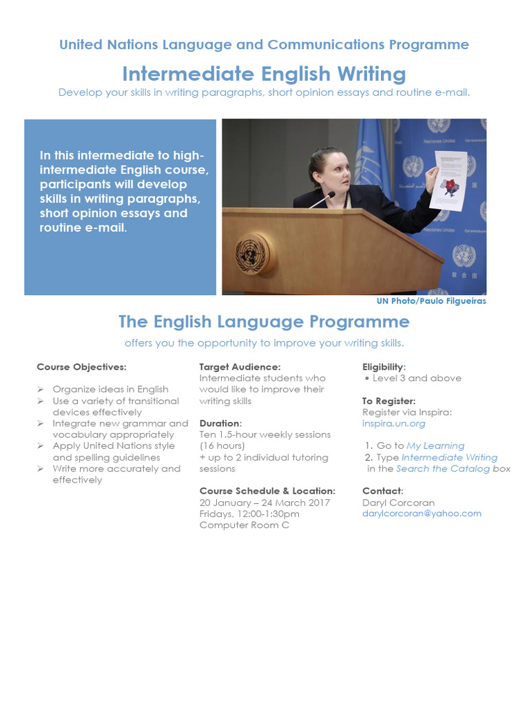 Intermediate Writing Ad w17 | PDF