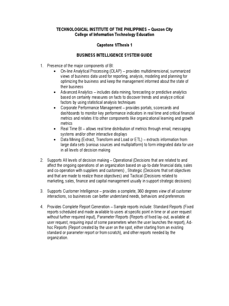 Project Guides | PDF | Business Intelligence | User Interface