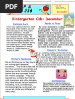 Download Kindergarten Newsletter December by sstoube SN9159078 doc pdf