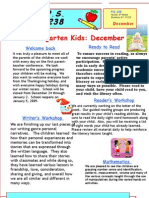 Kindergarten Newsletter December