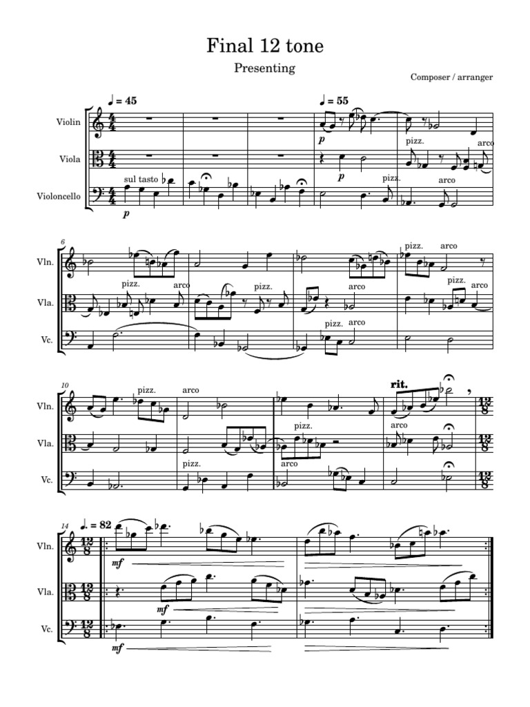 12-Tone Composition Techniques | PDF | Music Theory | Musical Notation
