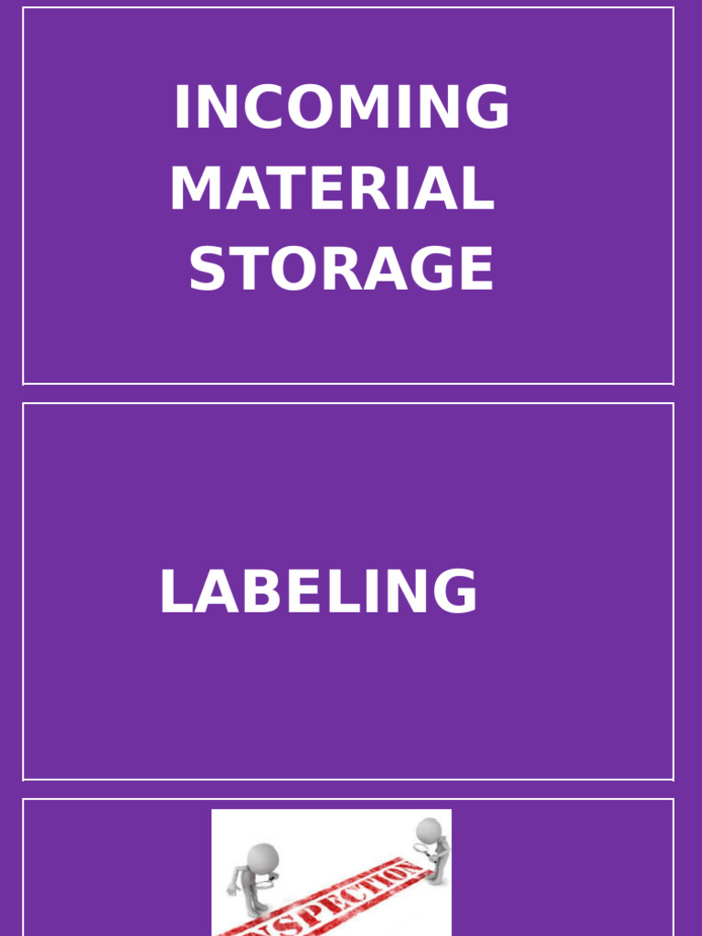 Incoming Material Handling Process | PDF