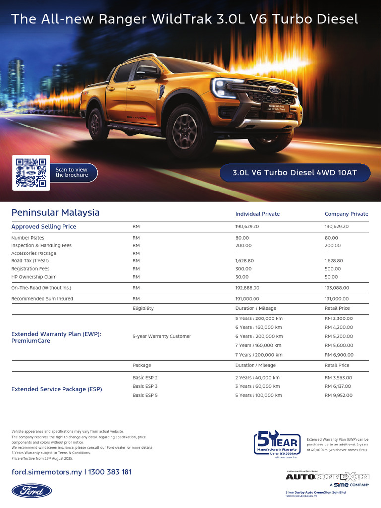 Ranger WT V6 Pricelist | PDF | Vehicles | Motor Vehicle