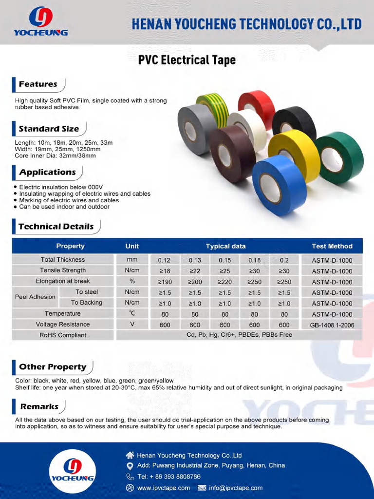 PVC TAPE E-Catalogue | PDF